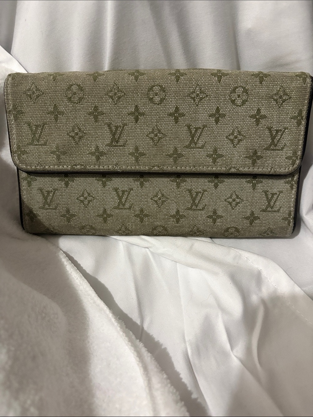 Louis Vuitton Olive Monogram Canvas Clutch